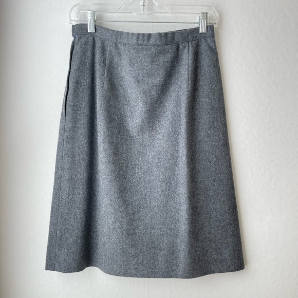 Vintage Pendleton 100% Virgin Wool Short Pencil Skirt Gray Size 8 - Picture 4 of 12